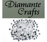 Diamante Crafts 200 x 4mm Clear Diamante Hearts Loose Flat Back Rhinestone Craft Gems - created exclusively