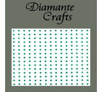 Diamante Crafts 225 x 2mm Dark Green Diamante Self Adhesive Rhinestone Craft Embellishment Gems - created exclusively