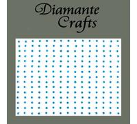 Diamante Crafts 225 x 2mm Turquoise Diamante Self Adhesive Rhinestone Craft Embellishment Gems - created exclusively