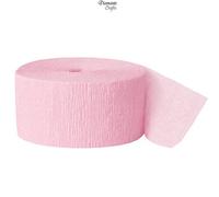 Diamante Crafts 3 x Crepe Paper Rolls 81ft - Streamer Decoration Bunting 24 metres -19 Colours (3 x Pastel Pink Crepe Rolls)
