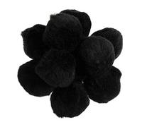 Diamante Crafts 35mm / 3.5cm Pom Poms - Black - Choose Quantity (Black (35mm) x 10)