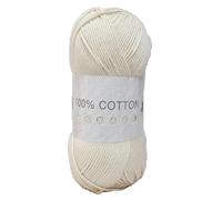 Diamante Crafts Cygnet 100% Cotton DK Knitting Yarn/Wool - 100g Double Knit Ball - 17 Shades (Vanilla Cream)