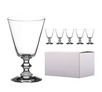 DIAMANTE Crystal Red Wine Glasses 'Elizabeth' | Vintage Style | Lead Free Crystal | Set of 6