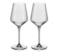 DIAMANTE Crystal Wine Glasses 'Mirage' - Set of 2 Universal Optic Wine Glasses in Giftbox