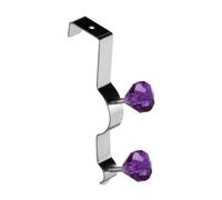 Premier Housewares Diamante Double Over Door Hook - Purple