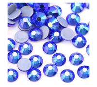 Diamante Gems SS6-SS30 Multi-Color Crystal AB Hot Fix Rhinestone Crystal Super Glitter Strass Iron On Rhinestones for Nail Art Fabric Garment(Sapphire AB,SS6-1440Pcs)