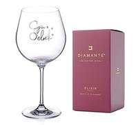 DIAMANTE "Gin O'Clock" Gin Copa Glass - Single Gin Glass Embellished with Genuine Crystals - Christmas Gin Gift