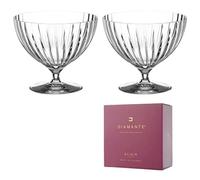 Diamante Glass Dessert Bowls 'Mirage' - Set of 2