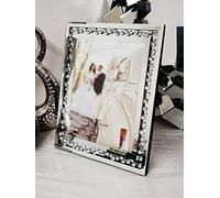 Diamante Jewel Floating Crystal Photo Frame Mirrored Surface With Crystals
