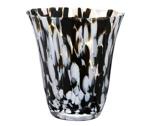 Diamante La Perla Wide Crystal Pearl Vase - 18cm
