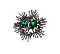 Diamante Large Spray Star Brooch Pin Paulo Due Green One Size