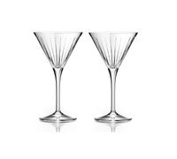 DIAMANTE Martini Cocktail Glasses Pair - 'Broadway' - Crystal - 210ml Capacity - Gift Box of 2 Gift Set