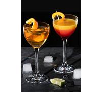DIAMANTE Mini Cocktail Coupes Crystal Glasses - Set of 2 | 150ml, Port Sherry, Aperitif Digestif, Nick & Nora, Auris Collection, Cocktail Glasses