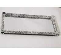DEENZ Diamante Mirrored Crystal Candle Rectangle Plate Candle Holder Loose Jewel Candle Holder an Elegant Addition to Your Home- Best Gift