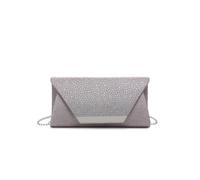 Diamante On The Flap Over Cover Glitter Clutch Bag JFY Pink One Size