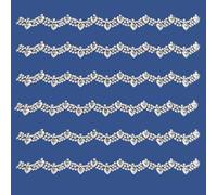 Diamante & Pearl Sticker Strips - Assorted Designs Self Adhesive Border Trim Stickers (16cm Diamante Border, 6)