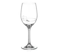 Diamante Petit Heart Wine Glass Adorned with Crystals by Swarovski® - Single Glass - Made From Premium Lead Free Crystal Glass