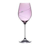 DIAMANTE Pink Wine Glass - 'Pink Silhouette’ - Coloured Wine Glass Crystals and Presentation Box Mother's Day Anniversary in Elixir Gift Box