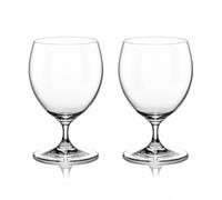 DIAMANTE Premium Crystal Craft Goblet Beer Ale Lager Cider Glasses Set of 2 | Craft Beer Glasses Set of 2, G&T, Wine, Beer Craft Stemmed Glasses, Belgian Beer Tasting Glass, for IPA, Stout