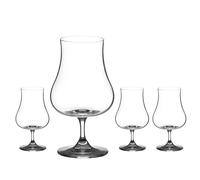 DIAMANTE Rum Glasses Set | Port Glasses | Sherry Glasses | Whisky snifters - ‘Auris’ Collection Crystal - Gift Box of 4 Speciality Rum Snifters