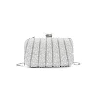 Diamante Single Side Pearl Bag JFY Silver One Size