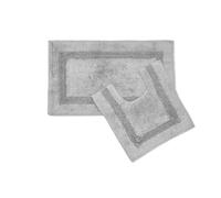 Diamante Sparkle 100% Cotton Heavyweight 2 Piece Bath Mat & Pedestal Bathroom Toilet Set - Teal - Emma Barclay | TJ Hughes