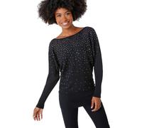 Diamante Sparkle Embellished Jumper Roman Black 14