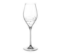 Diamante Spiral Prosecco Glass Adorned with Crystals by Swarovski® - Single - Made From Premium Lead Free Crystal Glass