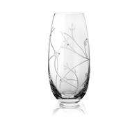 DIAMANTE Swarovski Barrel Shaped Crystal Vase "Leaf" - Hand Cut Flowering Vine Decoration with Swarovski Crystals - 25cm in gift box