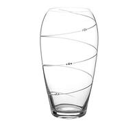 DIAMANTE Swarovski Crystal Vase - Swirl - Hand Cut Design with Swarovski Crystals | 29cm gift boxed