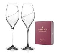 Diamante Swarovski Prosecco Glasses Pair - 'Silhouette' Pair