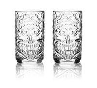 Diamante Tiki Collection Maui Design High Ball Glasses - Set of 2
