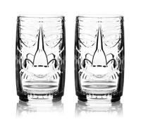 Diamante Tiki Collection O'Ahu Design High Ball Glasses - Set of 2