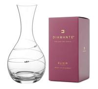 Diamante Toast Swirl Hand Cut Wine Carafe Adorned with Swarovski Crystals - 1.2L - Made From Premium Lead Free Crystal Glass