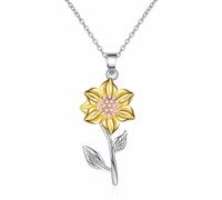 Diamanten Armband Herren Sonnenblumen-Halskette, Sonnenblumen-Armband, Sonnenblumen-Ohrringe, weibliches europäisches und amerikanisches Armband, Sonnenblumen-Ohrringe, trendig und (A, One Size)