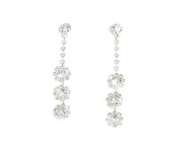 DIAMANTIO 18K Gold Plated Long Dangle Earrings with CZ Sparkling Rhinestones - Statement Elegant Crystal Drop Earrings for Women