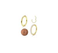 Diamday 14G Belly Button Piercing Hoop - 2pcs Hinged Navel Ring for Women Girls - CZ Butterfly Heart Snake Body Piercing Barbells Jewellery