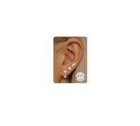 Diamday 3 Pairs Flat Back Earrings Sterling Silver, Silver Earrings for Women, Small Diamond Stud Earring Stack Cartilage Helix Conch Tragus Earring Sets for Multiple Piercings2