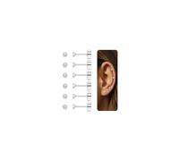 Diamday 6Pairs Flat Back Earrings for Women Men Hypoallergenic Stud Earring