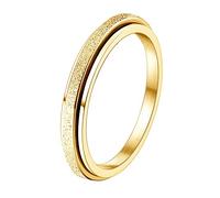 Diamday Fidget Rings for Women Titanium Steel Anxiety Spinner Ring