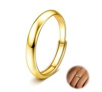 Diamday Gold Rings 14K Gold Filled Band Weddings for Women Gold Stacking Rings Simple Plain Dome Stackable Gold Statement Thin Thumb Pinky Ring 3/4/5/6MM1