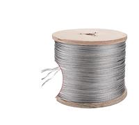 Diameter 0.3mm-4.0mm 304 Stainless Steel Wire Rope Soft Cable Fishing Clothesline Lifting Rustproof Line 7x7 Structure for Garden Climbing Plants, Picture Hanging,Clothe(4.0mm,1Meter)