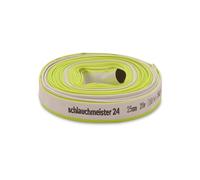 Diameter 1 Inch - 25 mm, 20 m Flat Hose, Construction Hose, Industrial Hose, Synthetic Rubber, White with Green, 10 Bar, -20°C to +60°