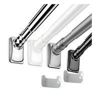 Diameter 1 Inch Tension Curtain Pole,Telescoping Shower Curtain Rod 16 To 190 Inch,No Drill Adjustable Spring Tension Stainless Steel Telescoping Rod,With Suction Cup And Card Tray(White,50-75cm)