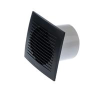 EUROPLAST Diameter 100mm Extractor Fan - 4 inch Extractor Fan - Anthracite Extractor fan Kitchen, Bathroom, Garage Axial Ventilation fan - Wall Mounted Fan - Square Fan