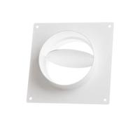 Ø 125mm / 5'' Duct Straight Connector with Damper & Wall Plate/Wall Plate with Spigots & Back Draught Shutter