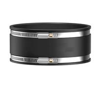 Diameter 150 mm Flexible Rubber Sleeve - Rubber Coupling with Stainless Steel Clamps - Pipe Connector for Pipe Fan, Ventilation System, Ventilation System, Round Pipe, Ventilation Duct, Carbon Filter,
