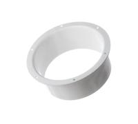 150mm / 6 Inch Straight Duct Connector - Wall Flange - Round PVC Ducting - Ventilation Pipe, Hose, Tube