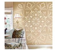 Diameter 150cm Extra Large Mandala Stencils for Wall Painting, Reusable Boho Floral Art Template for Accent Walls, DIY Large Floor Furniture