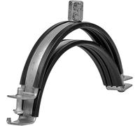 Diameter 160 mm,diameter 16 cm pipe clamp,for all ventilation types,duct pipe clamp,rainwater pipe clamp,connection of straight round ducts to wall or ceiling,with rubber for sound insulation.